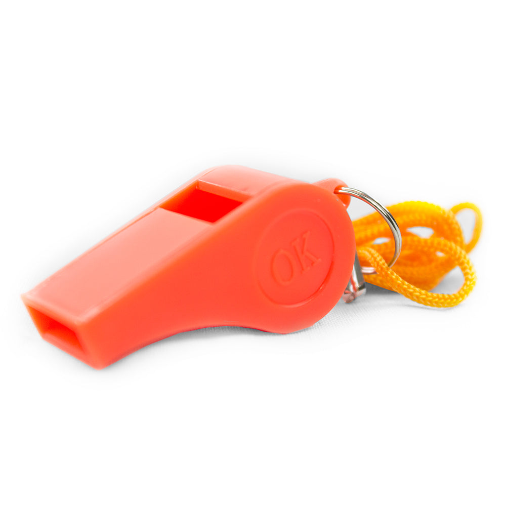Plastic Whistle With Lanyard