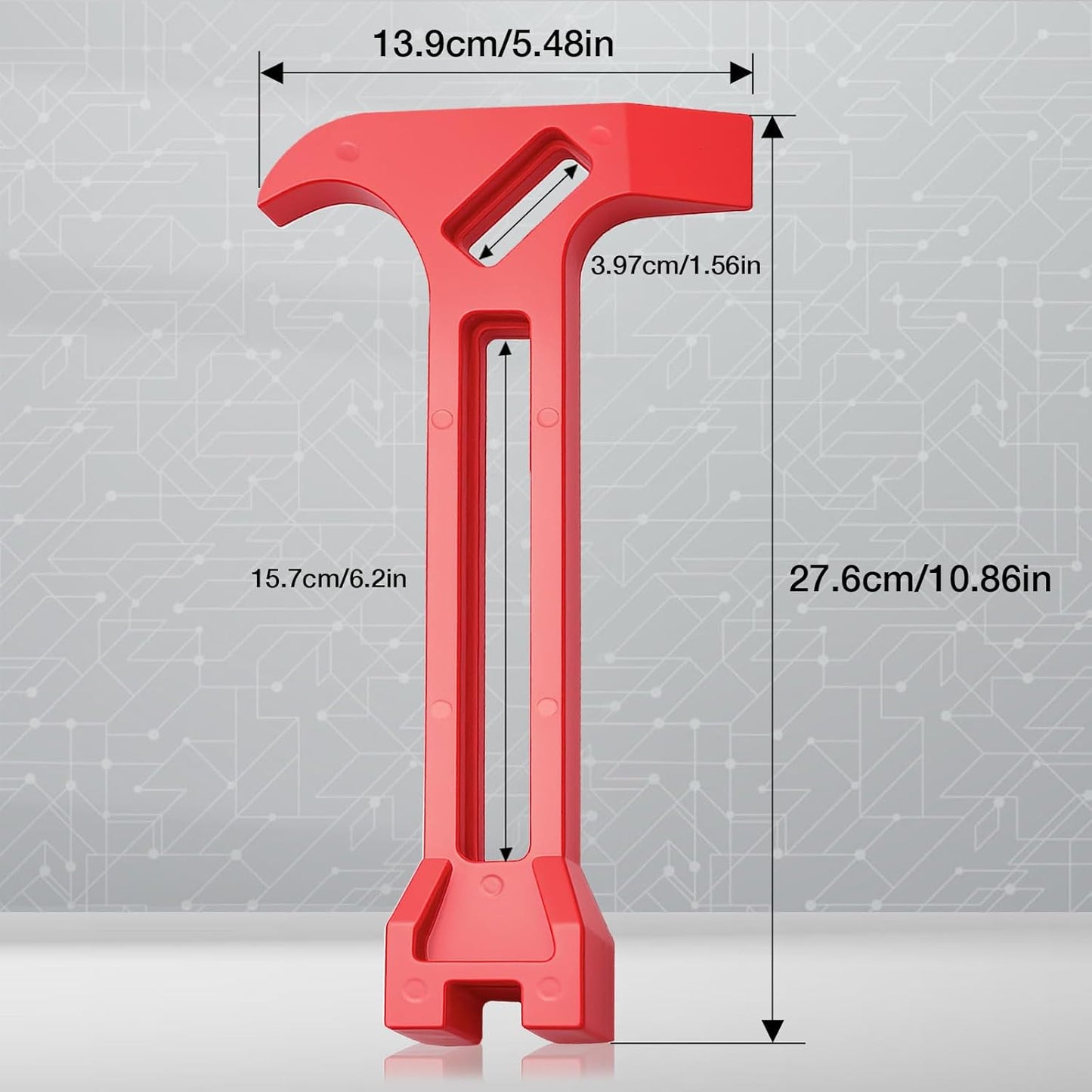 Gas & Water Shut Off Wrench, Non-Sparking Pry Bar, Earthquake Survival – Firefighter-Designed, Heavy-Duty Alloy (Red)