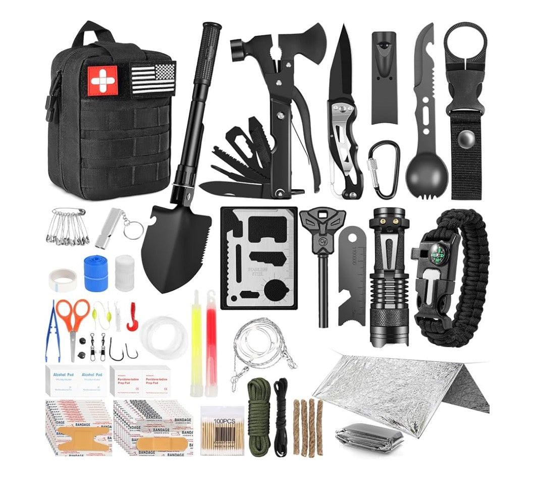 Survival Kit - 150pcs, First Aid Kit (IFAK), Molle System